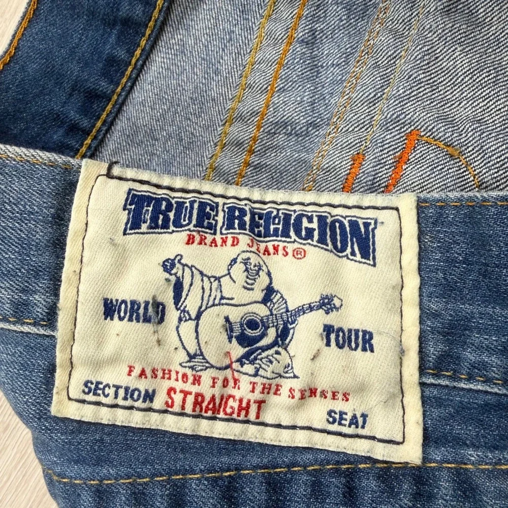 True Religion Straight Leg Jeans Mens 31 Flap Pocket Horseshoe MR2859E84 USA‎